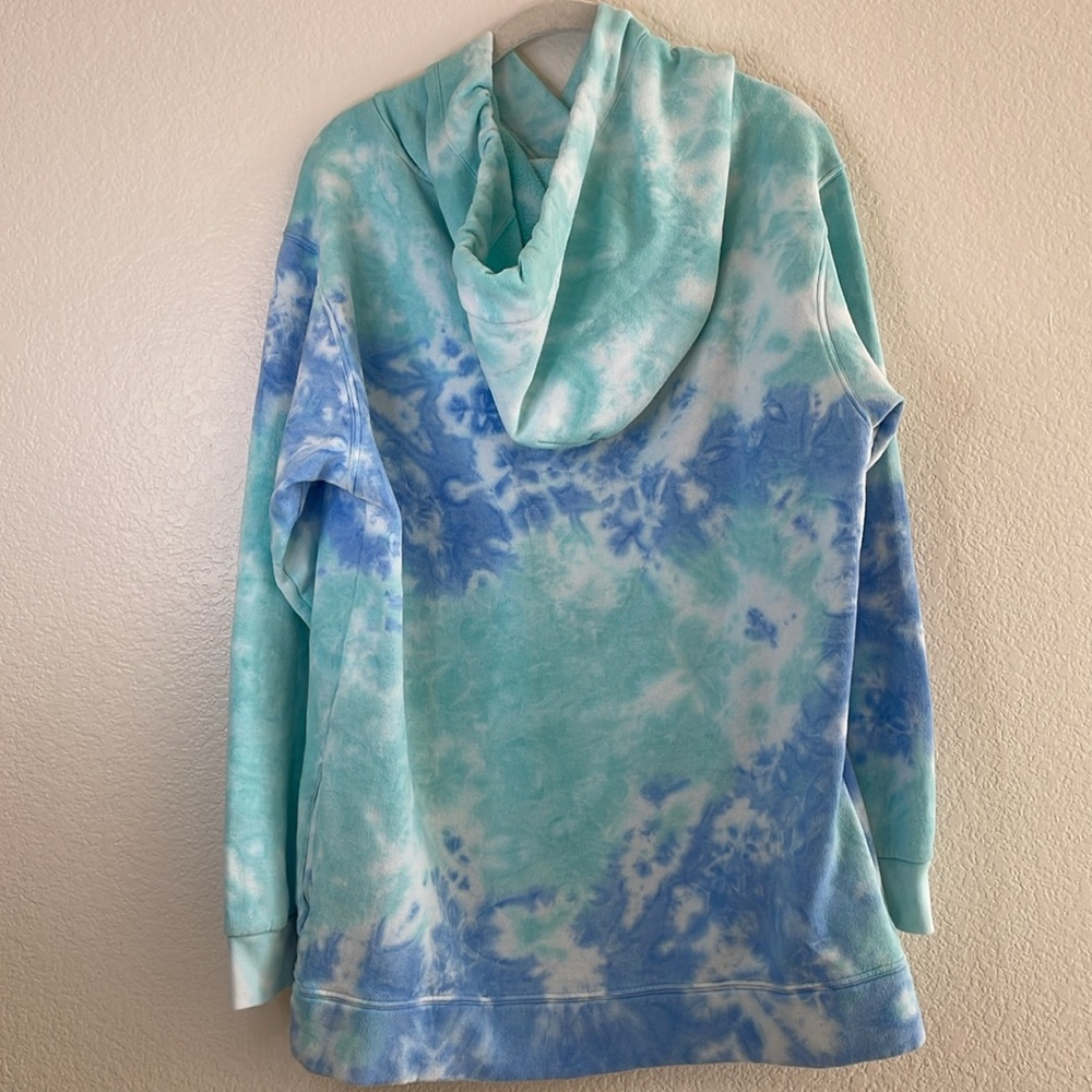 Pink Victoria's Secret Blue and Green Tie-Dye Sweatshirt medium - Picture 5 of 6